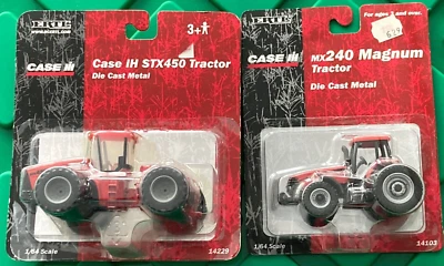 1/64 Case IH International MX240 Magnum FWA & STX450 4WD Tractors with Triples - Image 1 of 4
