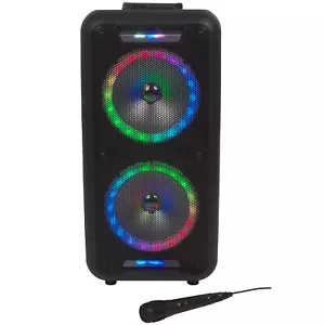 More details for intempo bluetooth party speaker 10 hour play time microphone included led lights