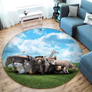 3D Grüne Wiese Tier NMN651 Spiel Teppich Mat Elegant Foto Teppich Eve 2023 - Bild 1 von 5