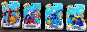 Marvel Avengers Bend & Flex Captain America Ironman Thanos Taskmaster Figures 6" - Picture 1 of 7