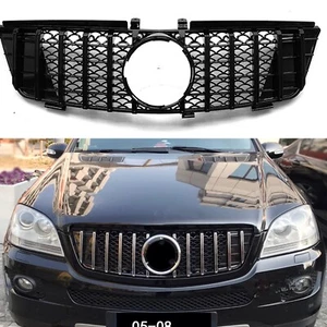Front GT R Mesh Grill Grille For 2005 2006-2008 Mercedes-Benz ML Class W164 1PCS - Picture 1 of 10