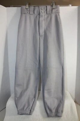 WILSON Youth Grey Baseball Pants Size Small w/belt - Zip & Snap Closure 1 Pocket - Image 1 of 4
