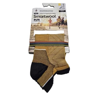 New Smartwool Size L Yellow No Show Run Socks Zero Cushion Merino Wool - Picture 1 of 5