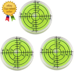 Nivel de burbuja circular 3 piezas Bullseye grado superficie marcada redonda Spirit Levels Me - Imagen 1 de 7