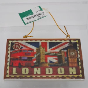 Kurt Adler Porcelain London Postcard Ornament for Christmas Tree England Travel - Picture 1 of 4