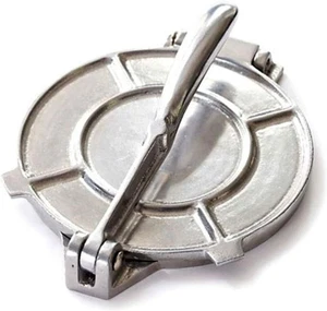LIGHT WEIGHT SILVER ALUMINUM TORTILLA PRESS TORTILLA MAKER CORN FLOUR - Foto 1 di 2