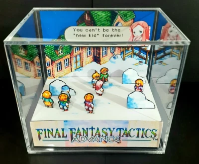 Final Fantasy Tactics - 3D Cube Handmade Diorama - Video Games - Shadowbox - Image 1 of 4