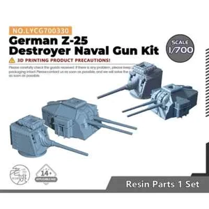 Yao's Studio LYCG700330 1/700 Upgrade Parts German Z-25 Destroyer Naval Gun Kit - Picture 1 of 5