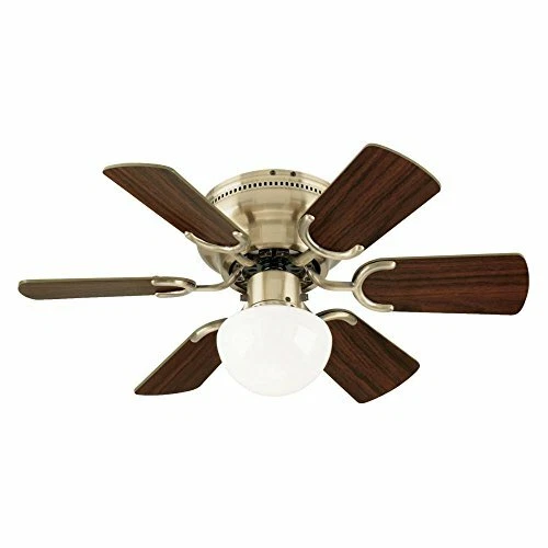 Westinghouse 7231700 Petite Indoor Ceiling Fan with Light,30 Inch, Antique Brass - Image 1 of 1
