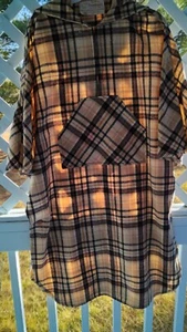 Vintage 60s Womens Pendleton 100% Virgin Wool Plaid Poncho Cape EarthTones - Picture 1 of 5