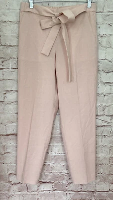 J. CREW Womens $138 Tie Waist Wool Blend Cropped Dress Pants Blush Pink Size 4 - Image 1 of 4