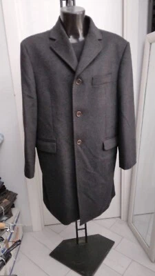 DANIEL HECHTER cappotto in misto cachemire usato uomo man tg 56 grigio XYM852L - Imagen 1 de 4