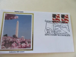 NAPEX 2025 Stamp Show 37c Flag Pair Fdc Sc#3633On Colorano Issue 6-7-2025 #2 - Picture 1 of 2