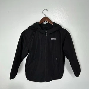 Abercrombie & Fitch Kids Jacket Hooded Size 5/6 YPB Black Activewear Zip Up - Picture 1 of 8