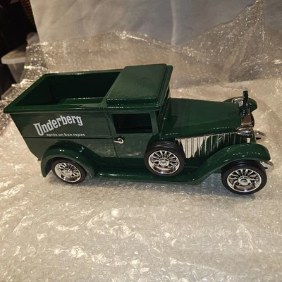 Underberg Auto Opel Kräutermobil Holzauto 1937 LKW Model  grün 32cm Im Originalk - Bild 1 von 4