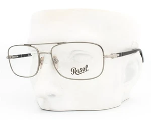 Persol 2403-V 1005 Eyeglasses Glasses Silver Black Gray Chevron Temple No Case - Picture 1 of 7