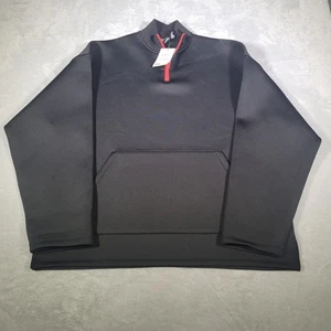 ASOS Scuba Jacket Mens XL Black Stretch Neoprine Pocket Athletic Padded Oversize - Picture 1 of 15