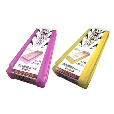 Piedra de afilar de cerámica SHAPTON Ha No Kuromaku (juego C) grano fino (#5000) + agarre fino... Foto 1 de 4