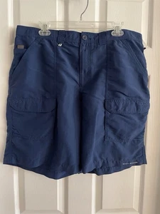 Columbia PFG Shorts Men’s Size 40 Blue Chino Omni-Shade Pockets Fishing 40x10 - Picture 1 of 8