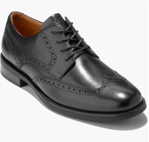 Men's Oxford Cole Haan Bedford Wingtip - BLACK LEATHER - Picture 1 of 6