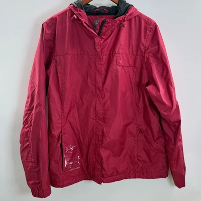 Chaqueta de lluvia Paradox cortavientos ligera con capucha granate XL utilitaria Gorpcore Foto 1 de 4