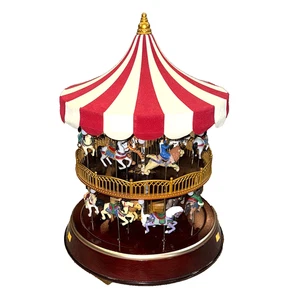 Mr. Christmas Carousel Double Decker 1999 Lighted Musical Merry Go Round - Picture 1 of 9