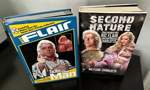 Ric Charlotte Flair Book Second Nature To Be the Man 1st Editions 2004 2017 Set - Picture 1 of 17