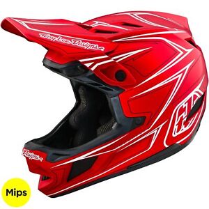 Troy Lee Designs D4 Composite with MIPS Helmet TLD BMX MTB DH Gear Pinned - Red
