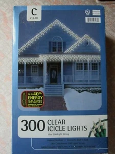 300 CLEAR ICICLE LIGHTS - NEW - Picture 1 of 4