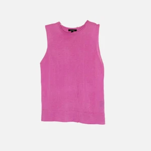 Top Praga 70% Seda 30% Cachemira Tejido Sin Mangas Para Mujer Tanque Rosa Púrpura Pequeño - Imagen 1 de 9