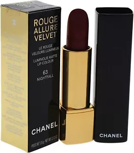 CHANEL ROUGE ALLURE VELVET LUMINOUS MATTE LIPSTICK 3.5G SHADE 63 NIGHTFALL NEW - Picture 1 of 1