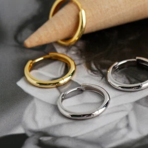 Men Women Stainless Steel Small Hoop Earrings Cartilage Lip Piercing Nose Hoop - Picture 1 of 15