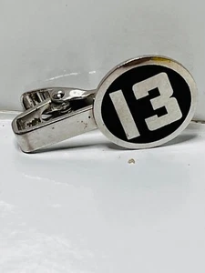 Johnny Rutherford 13 Vintage Tie Clip Bar Racing Motorcycle Biker Club Lucky - Picture 1 of 5