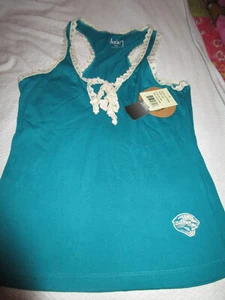 NWT WOMENS TOUCH BY ALYSSA MILANO NFL JACKSONVILLE JAGUARS LACE TANK TOP AQUA XS - Picture 1 of 2