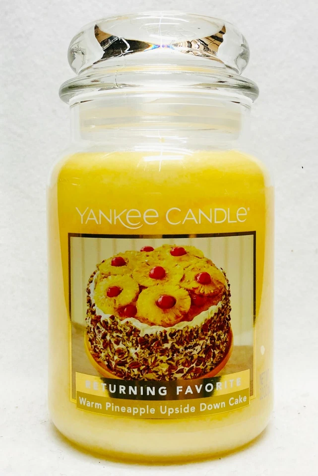 1 Yankee Candle WARM PINEAPPLE UPSIDE DOWN CAKE Large 1-Wick Jar Candle 22 oz - Photo 1/1