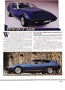 1976-1979 Lotus Elite Article - Must See!! - 1976 1977 1978 1979 Foto 1 de 1