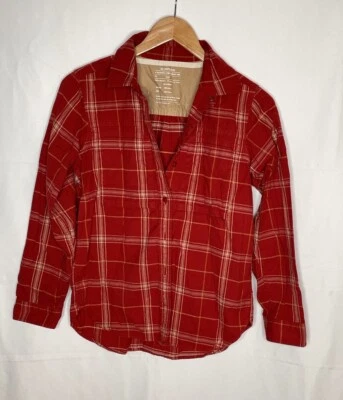 Camisa REI Co Op Mujer S Botón a Cuadros Manga Larga Exterior Algodón Foto 1 de 4