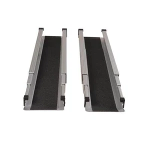 5 ft. Telescoping Wheelchair Ramp Handicap Scooter Mobility Non-Skid Lightweight - Picture 1 of 6