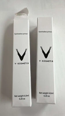 2 V Kosmetik Eyeshadow Primer in LIGHT Medium  0.20 Oz 2 x 6 ml Damaged Box  - Image 1 of 3