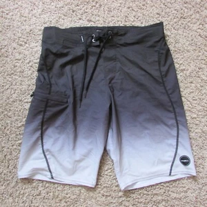 NWOT O'Neill Hyperfreak 30 Board Shorts Gray Black Swim Surf Beach No Liner - Picture 1 of 2