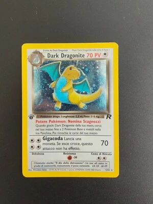 POKÉMON TEAM ROCKET PRIMA EDIZIONE DARK DRAGONITE HOLO 5/82 LP ITA - Immagine 1 di 4