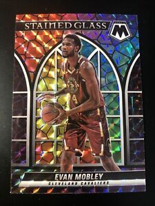 2021-22 Panini Mosaic Evan Mobley RC Rookie Stained Glass SSP Case Hit #10