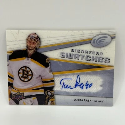 2008-09 Upper Deck Ice Signature Swatches Tuukka Rask #TR - Image 1 of 2