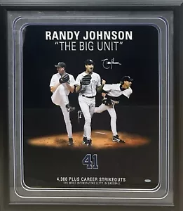 Randy Johnson Signed 20x24 Suede Framed Collage Photo Yankees Auto Steiner HOF - Picture 1 of 9