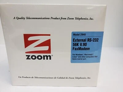 ZOOM/FAX MODEM MODEL 2949 56K  V.90 NEW  - Image 1 of 4