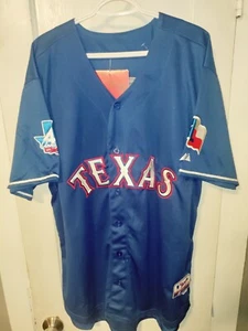 2012 Yu Darvish Texas Rangers New Majestic Jersey Size 52 Men's 40 Anniversary - Picture 1 of 9