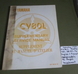  1984 Yamaha CV80L BELUGA SCOOTER supplementary service manual , 43T-28199-70 - Foto 1 di 12