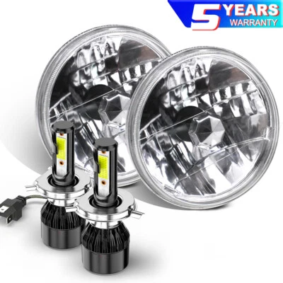 7" Round LED Headlight fit Chevy C10 Pickup Truck 1969 1970 1971 1972 1973 1974 - Image 1 of 4