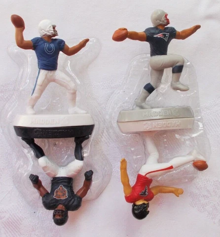 Lot of 4 MADDEN FOOTBALL FIGURES 2014 NFL EA Sports Patriot Colts Bear Falcon Cover
