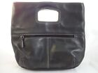 Tiganello Black Genuine Leather Handbag Purse Pocketbook Medium Size Contrast St